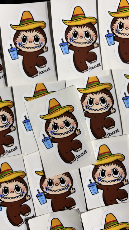 Sticker Labubu Azulito