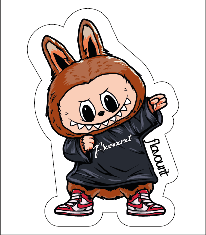 Sticker Labubu Flxvxxrxt