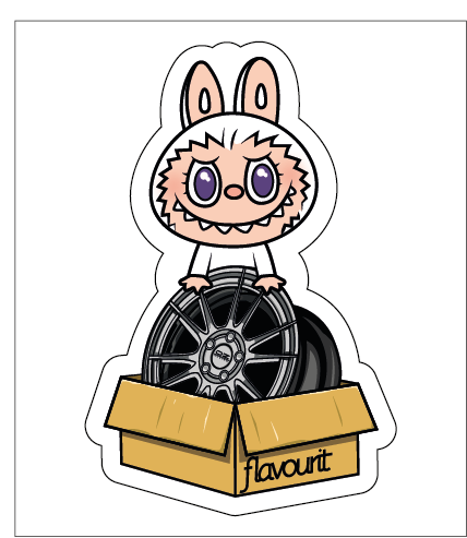 Sticker Labubu Rin